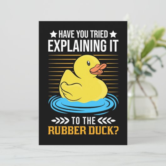 Invitation Expliquer Au Canard En Caoutchouc (Debout devant)