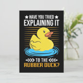 Invitation Expliquez-le au canard en caoutchouc (Debout devant)