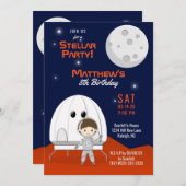 Invitation Explorateur de l'espace (Devant / Derrière)