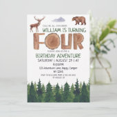 Invitation Explorateur des Bois 4e Anniversaire (Debout devant)
