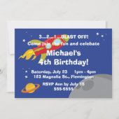 Invitation Explorateur d'espace (Devant)