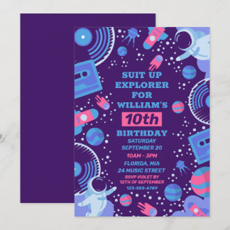 Invitation Explorateur d'espace