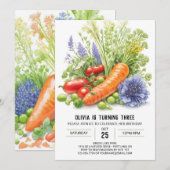 Invitation Explorateurs de jardin Anniversaire (Devant / Derrière)