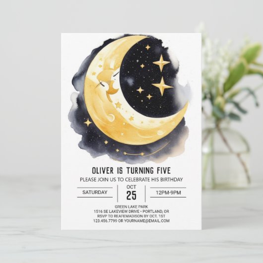 Invitation Exploration spatiale Anniversaire (Debout devant)