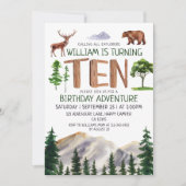 Invitation Explorer Adventure Boys 10e anniversaire (Devant)