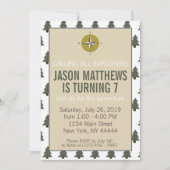 Invitation Explorer, Nature, Camping, Aventure, Scoutisme Gar (Devant)