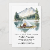 Invitation Explorer Starry Adventure Await Baby shower (Devant / Derrière)