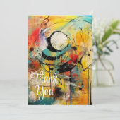 Invitation Explosion Abstraite de couleurs vives et dynamique (Debout devant)