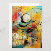 Invitation Explosion Abstraite de couleurs vives et dynamique (Devant / Derrière)