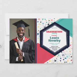Invitation 🎓Explosion de confettis sur une seule photo
