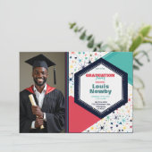 Invitation 🎓Explosion de confettis sur une seule photo (Debout devant)