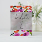 Invitation Explosion de couleur audacieuse Fleurs aquarelles (Debout devant)