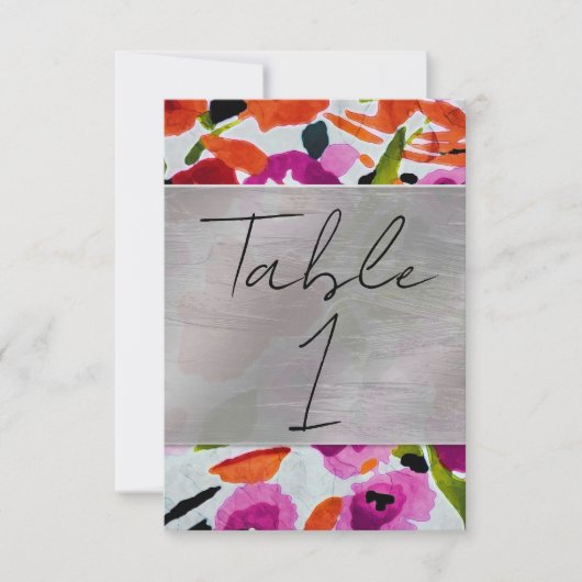 Invitation Explosion de couleur vive Fleurs aquarelles à l'en (Devant)