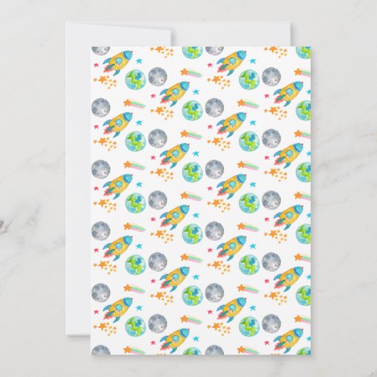 Invitation Explosion de l'espace extra-atmosphérique au large (Dos)