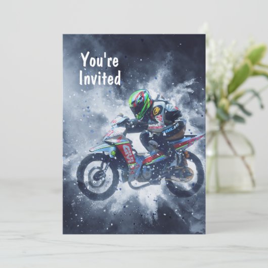 Invitation Explosions de folie moto (Debout devant)