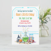 Invitation Explosive Fun Science Lab Birthday (Debout devant)