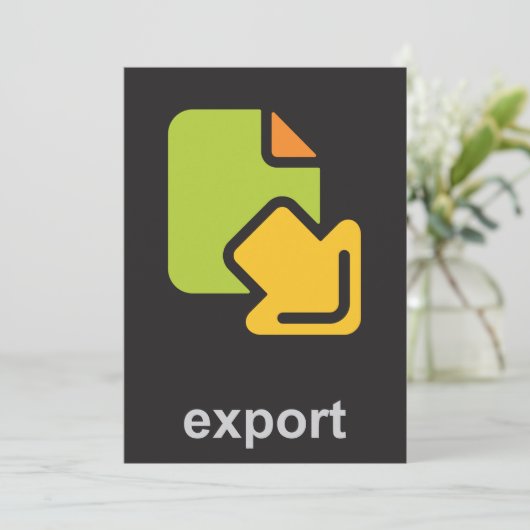 Invitation Export Icon (Debout devant)