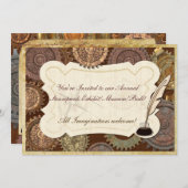 Invitation EXPOSITION BALL Steampunk Elegance (Devant / Derrière)