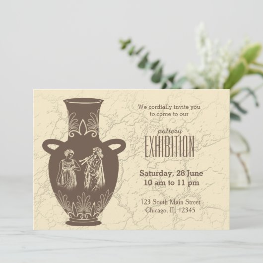 Invitation Exposition sur la poterie (Debout devant)