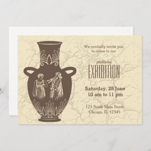 Invitation Exposition sur la poterie (Devant / Derrière)