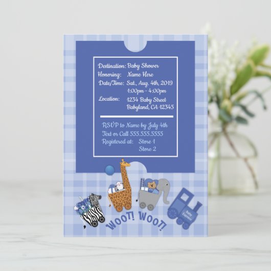 Invitation Express bébé (Debout devant)