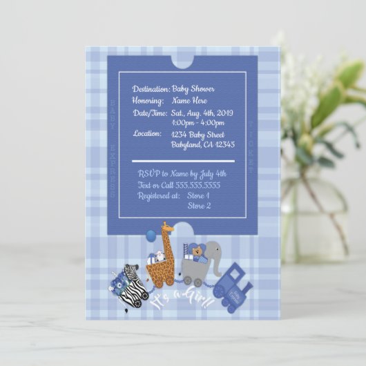 Invitation Express bébé (Debout devant)