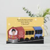 Invitation Express de Choo Choo - fête d'anniversaire de (Debout devant)