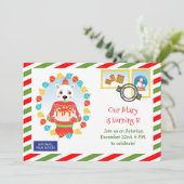 Invitation Express du Pôle Nord Livraison de gâteaux fête d'a (Debout devant)