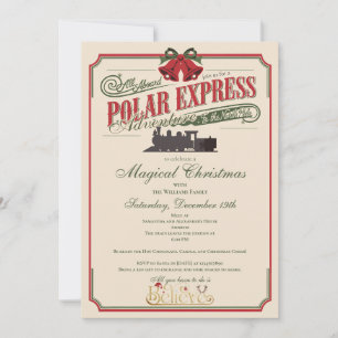 Invitation Express Polaire Voyage Aventure Croire En Noël