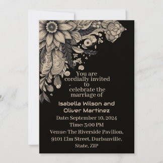 Invitation expression artistique des fleurs de soleil impress
