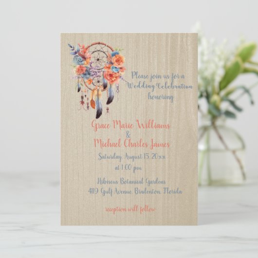 Invitation Exquise Boho Dream Mariage (Debout devant)