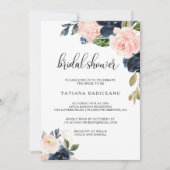 Invitation Exquise Fête des mariées Florale Automne (Devant)