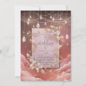 Invitation Exquise Whimsical Clouds et Etoiles Mariage (Devant)