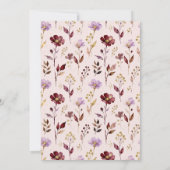 Invitation Exquisite Blooming Burgundy Arch Baptism (Dos)