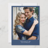 Invitation Exquisite Blue & Green Peacock Watercolor Photo  (Dos)