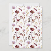 Invitation Exquisite Burgundy Wedding Floral Garland (Dos)
