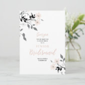 Invitation Exquisite Chic Floral Bunch Wedding Jr Bridesmaid (Debout devant)