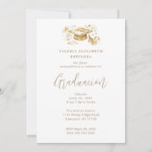 Invitation Exquisite Graduate Cap in Beige Tones Graduation (Devant)