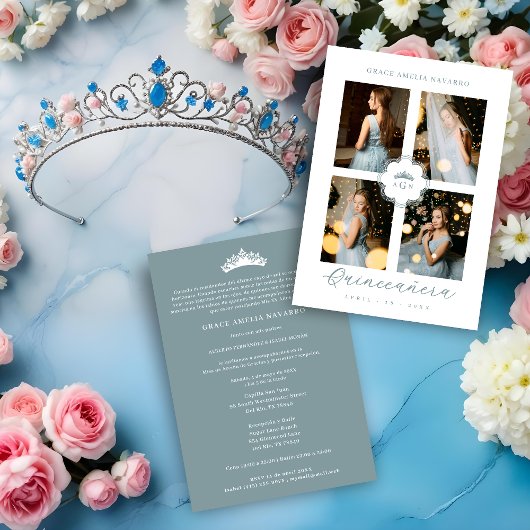 Invitation Exquisite Intricate Ornate Floral Princess Tiara