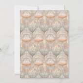 Invitation Exquisite Peach Floral Pattern (Dos)
