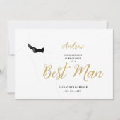 Invitation Exquisite Sophisticated Gentleman Groosman Wedding (Devant)