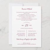 Invitation Exquisite Stylish Spring Botanical Purple Tones  (Dos)