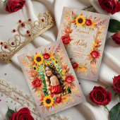 Invitation Exquisite Wood Botanical Frame Spanish Photo XVs