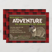 Invitation Extérieur Adventure Party (Devant / Derrière)