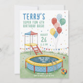 Invitation Extérieur de jeux pour enfants (Devant)