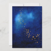 Invitation Extérieur Galaxie Starry premier célébrer bébé sho (Dos)