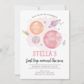 Invitation Extérieur Planètes spatiales Première Voyage 1er A (Devant)