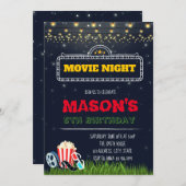 Invitation extérieure de fête d'anniversaire de (Devant / Derrière)