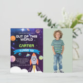 Invitation Extrait de cet espace mondial Anniversaire Photo I (Debout devant)