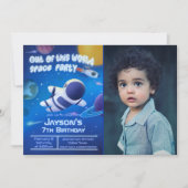 Invitation Extrait de cette fête spatiale mondiale avec photo (Devant)